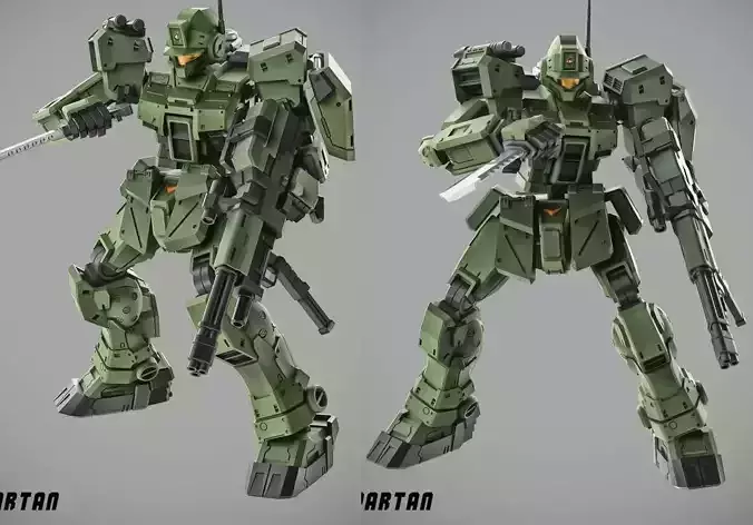 Gundam Jim Sparta STL file drawing