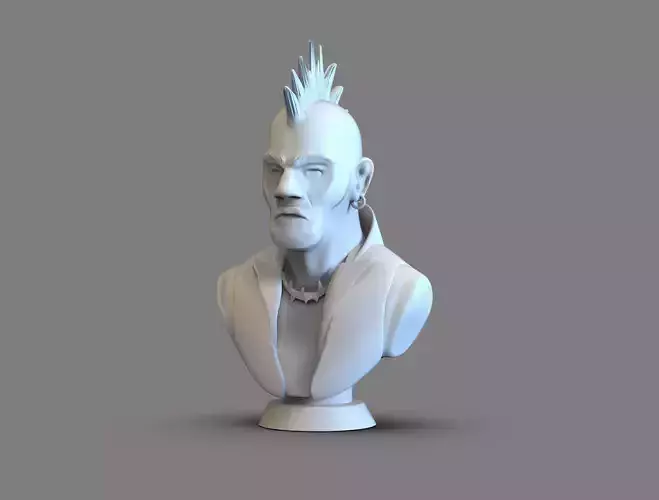 Punk dude bust