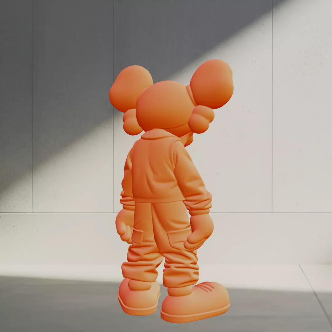 Kaws x Mickey Mouse Pink Drip Fan Art Toy Printable 3D print model_8