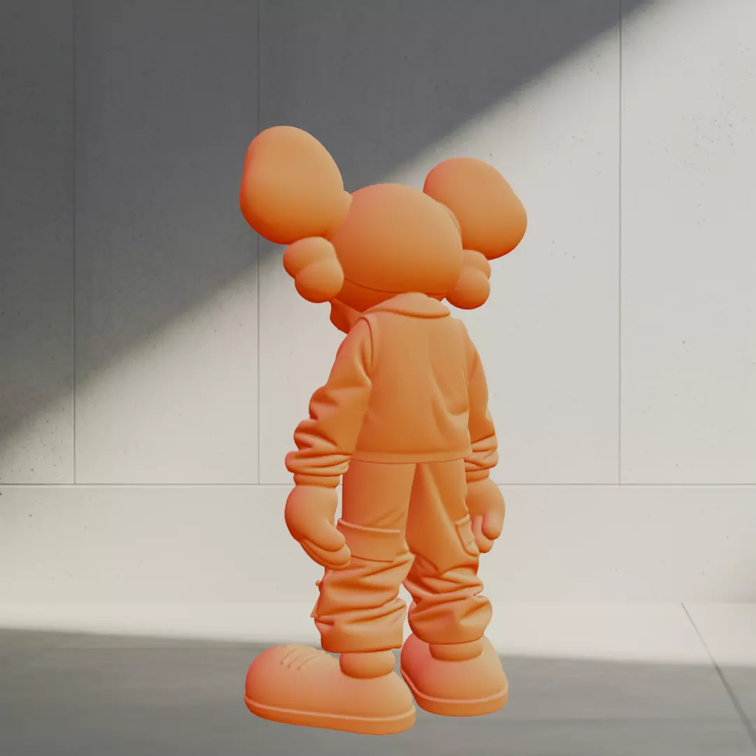 Kaws x Mickey Mouse Pink Drip Fan Art Toy Printable 3D print model_6