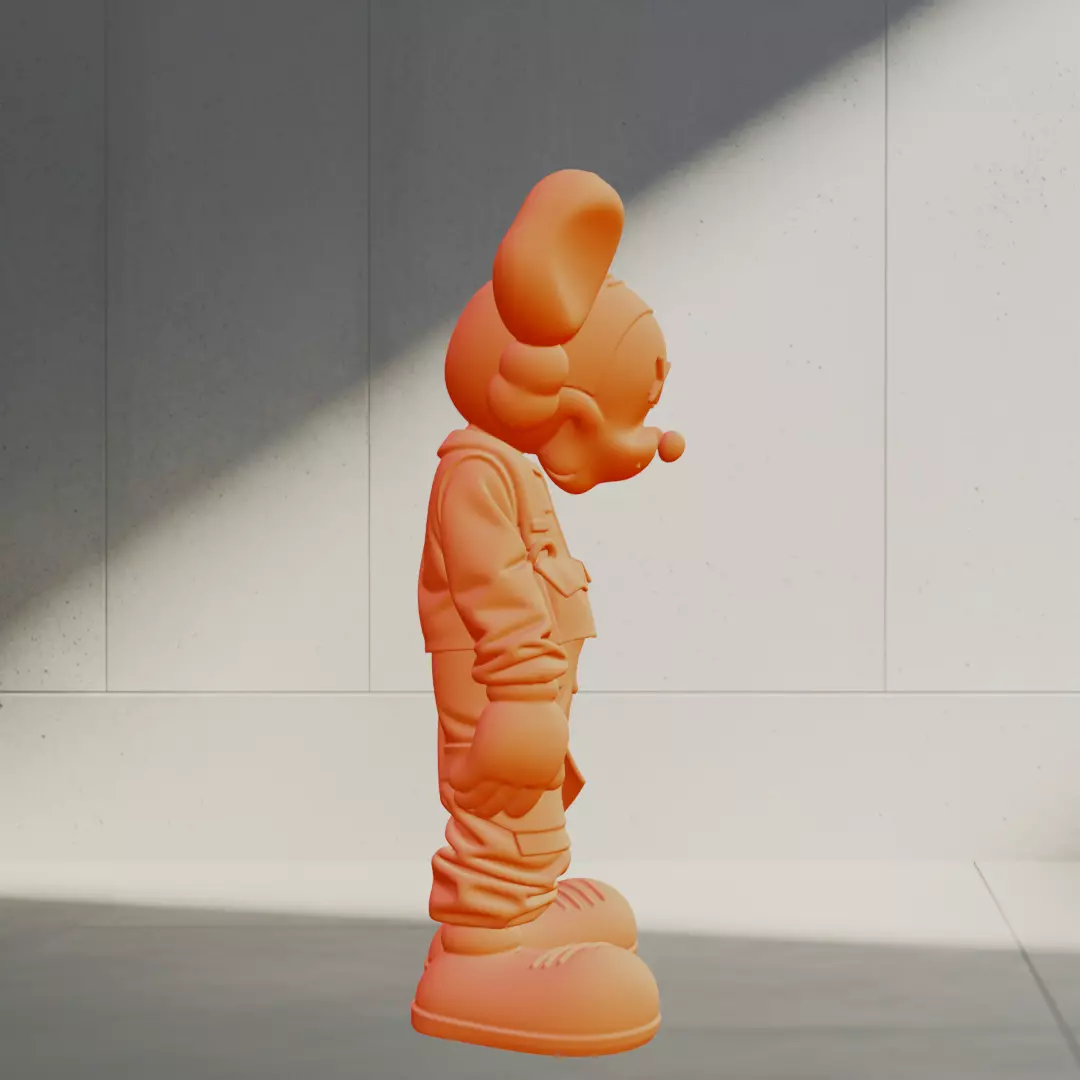 Kaws x Mickey Mouse Pink Drip Fan Art Toy Printable 3D print model_10