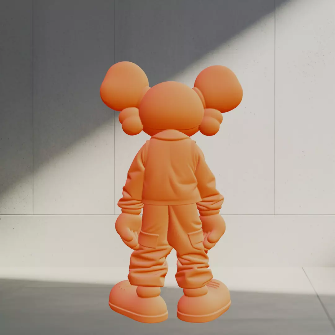 Kaws x Mickey Mouse Pink Drip Fan Art Toy Printable 3D print model_7