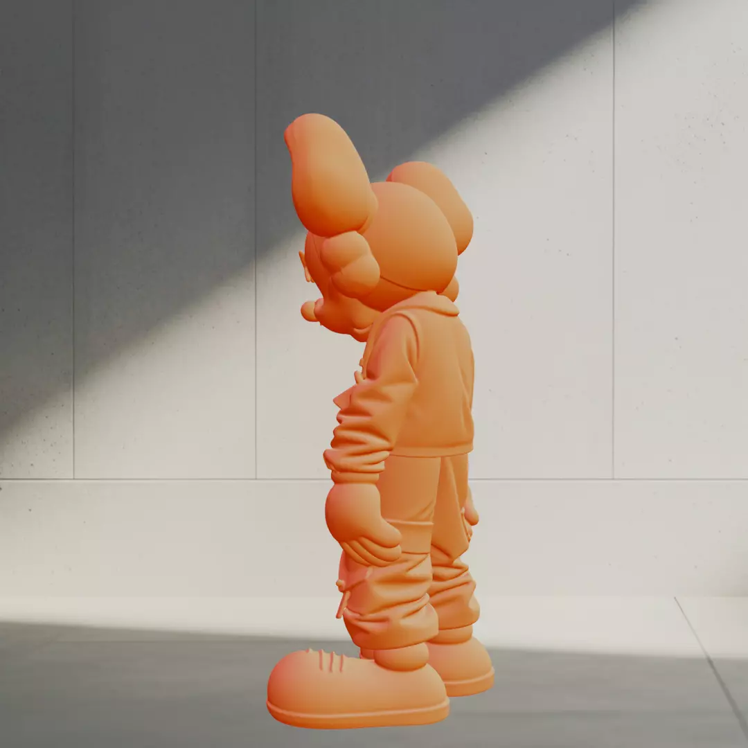Kaws x Mickey Mouse Pink Drip Fan Art Toy Printable 3D print model_5