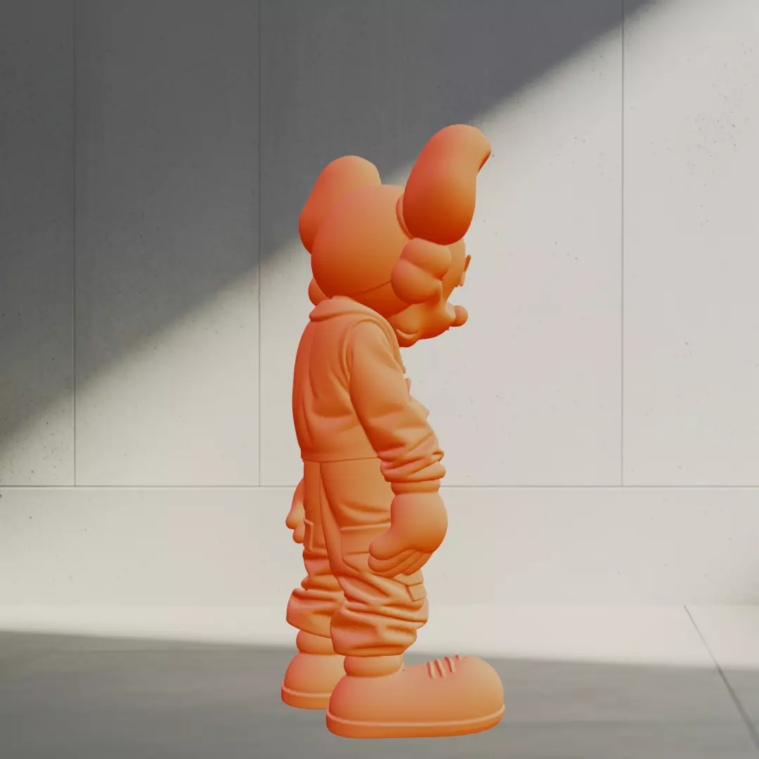 Kaws x Mickey Mouse Pink Drip Fan Art Toy Printable 3D print model_9