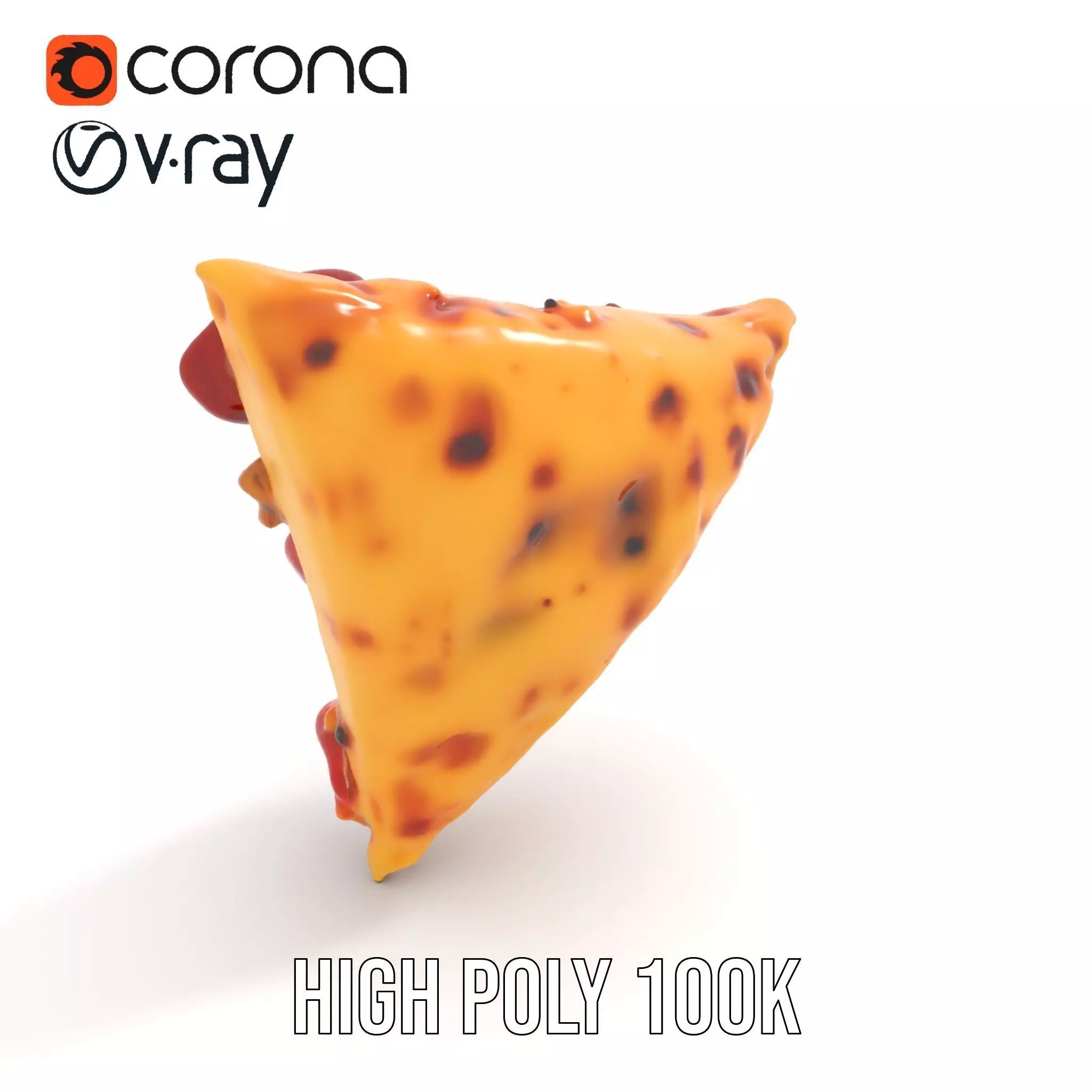 Pepperoni Pizza Slice Model Pack Low-poly 3D model_17