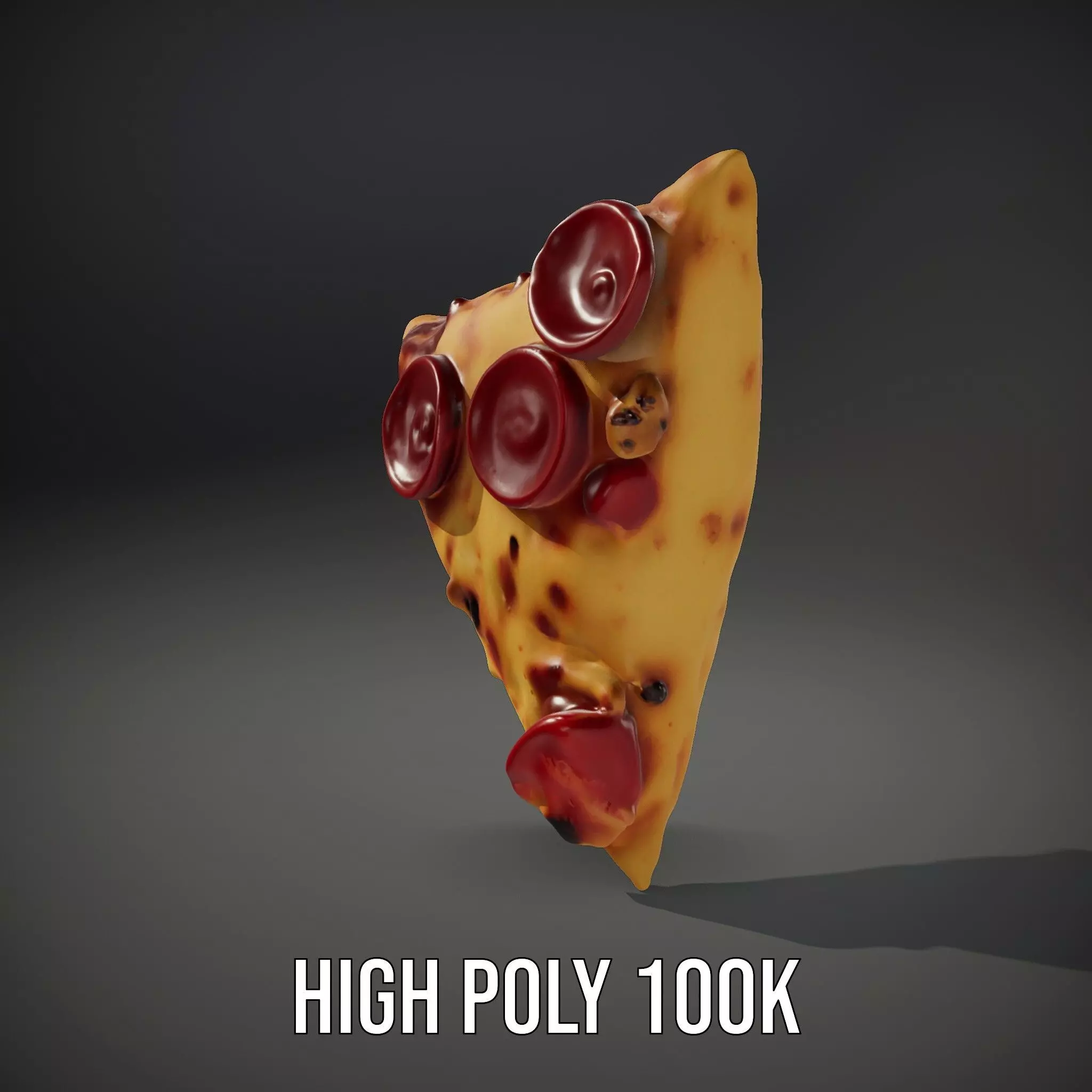 Pepperoni Pizza Slice Model Pack Low-poly 3D model_10