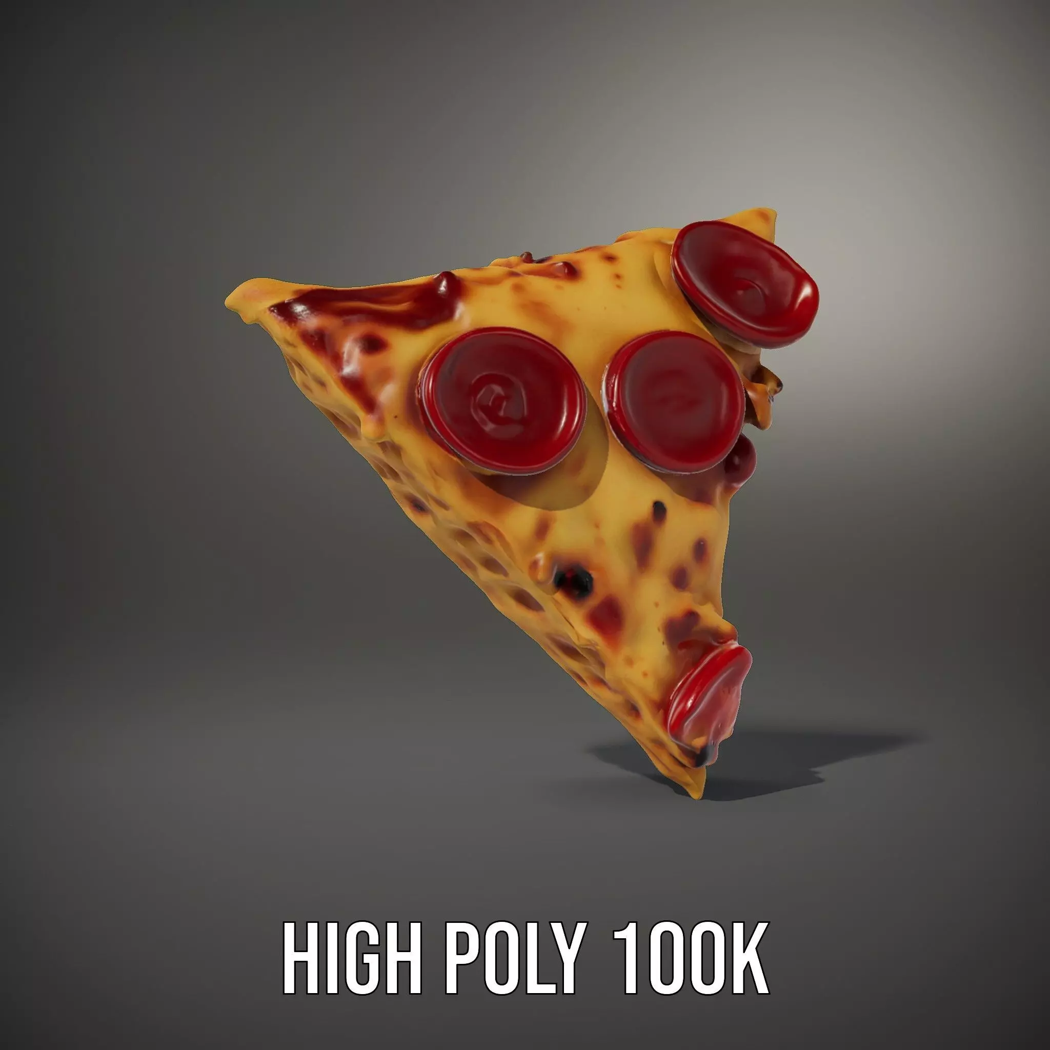 Pepperoni Pizza Slice Model Pack Low-poly 3D model_8