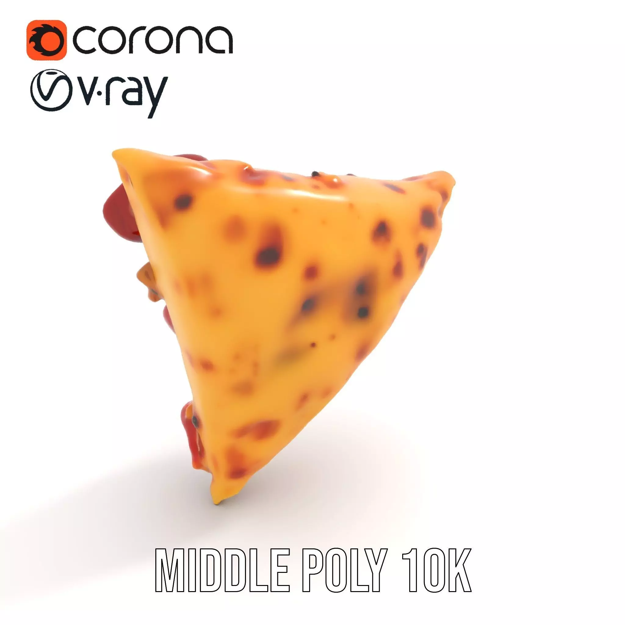 Pepperoni Pizza Slice Model Pack Low-poly 3D model_11