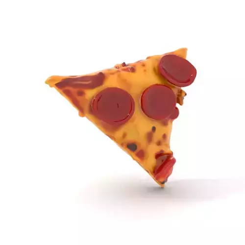 Pepperoni Pizza Slice Model Pack Low-poly 3D model