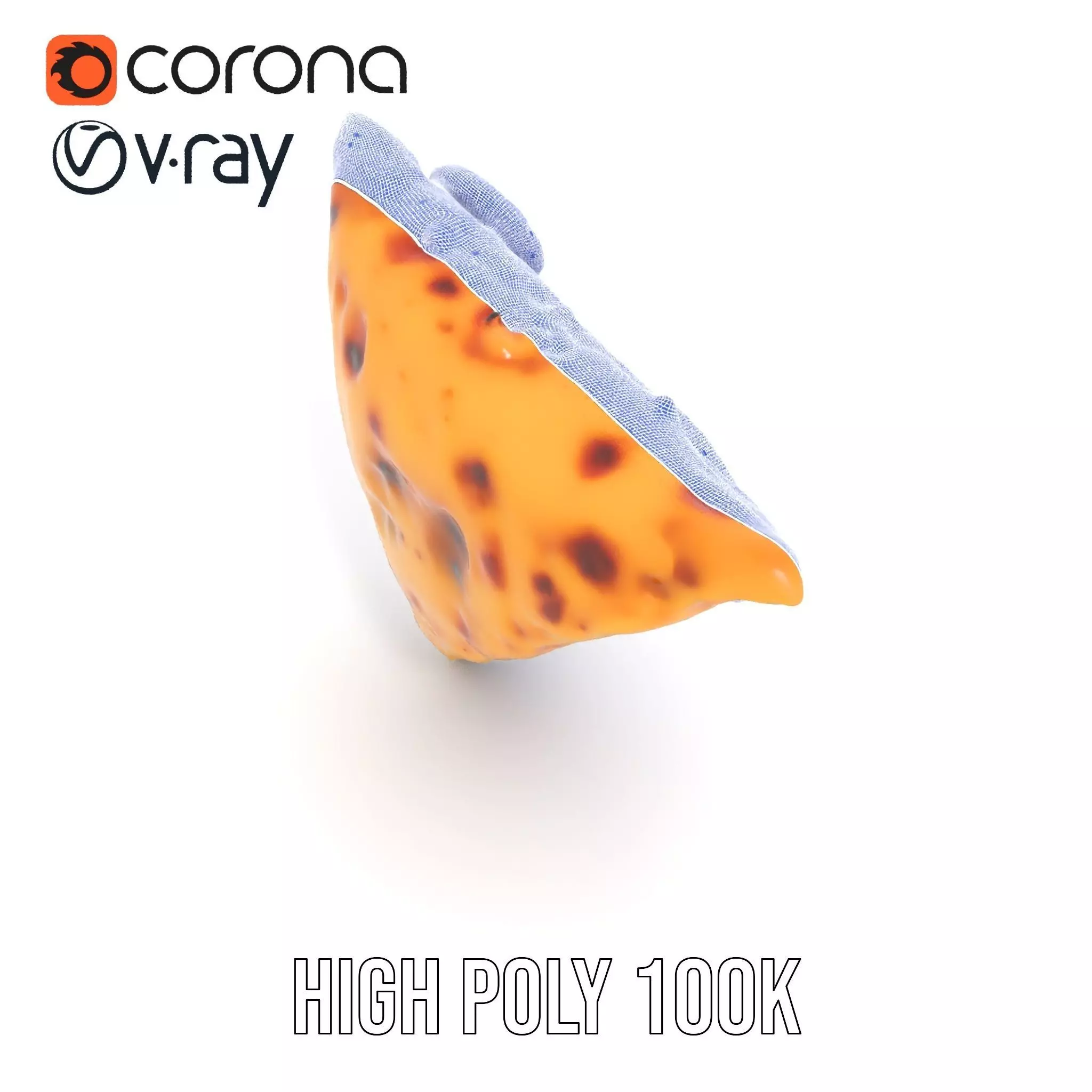 Pepperoni Pizza Slice Model Pack Low-poly 3D model_26