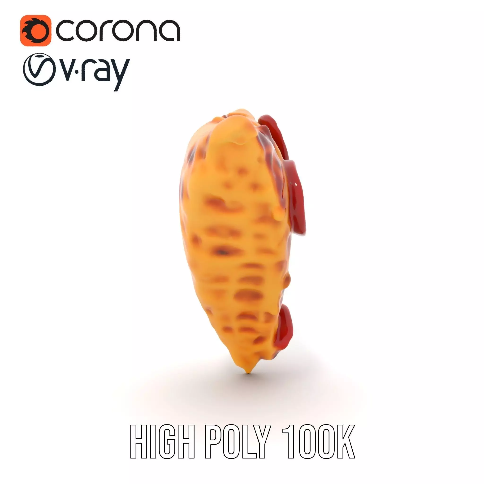 Pepperoni Pizza Slice Model Pack Low-poly 3D model_33