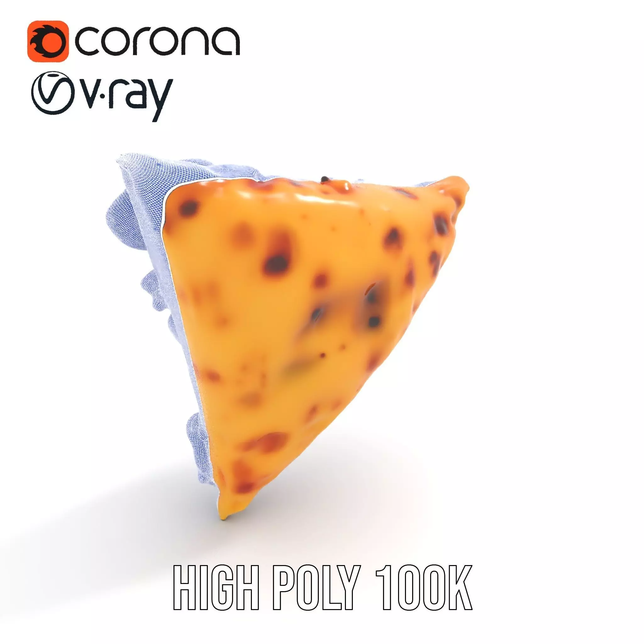 Pepperoni Pizza Slice Model Pack Low-poly 3D model_32