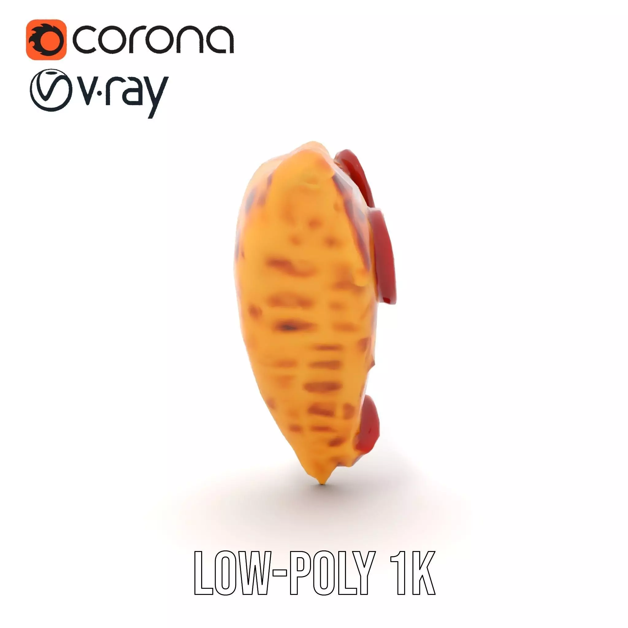 Pepperoni Pizza Slice Model Pack Low-poly 3D model_22