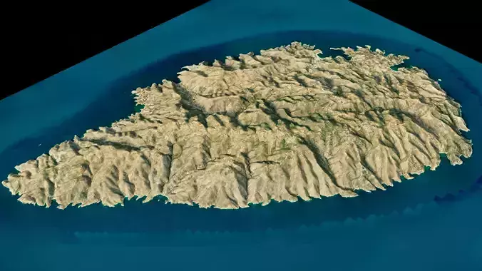 Kea Island full 3D model terrain