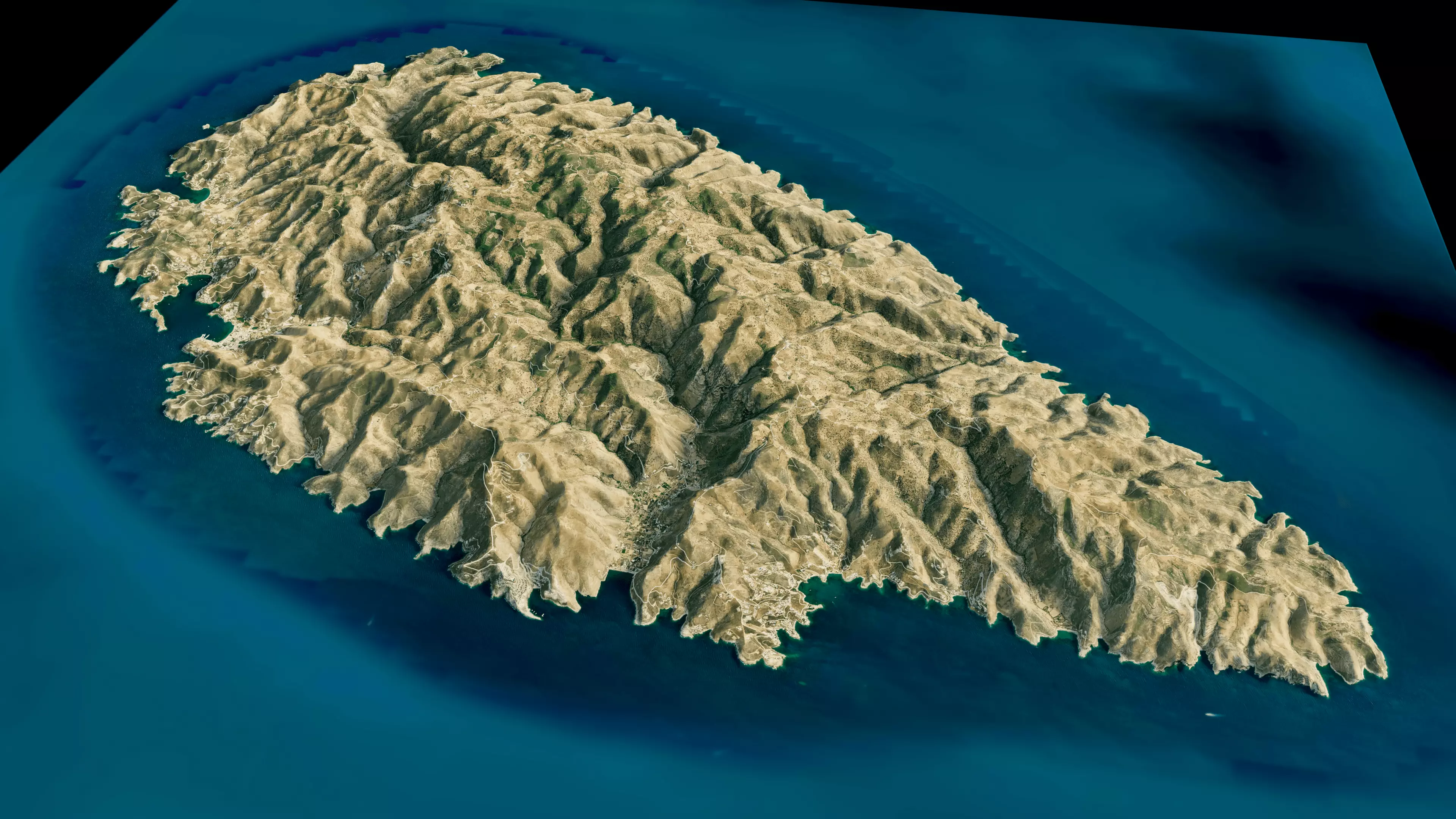 Kea Island full 3D model terrain 3D model_2