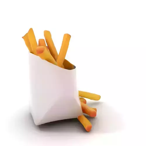 French Fries with Packaging Model Pack