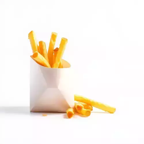 French Fries with Packaging Model Pack Low-poly 3D model 2