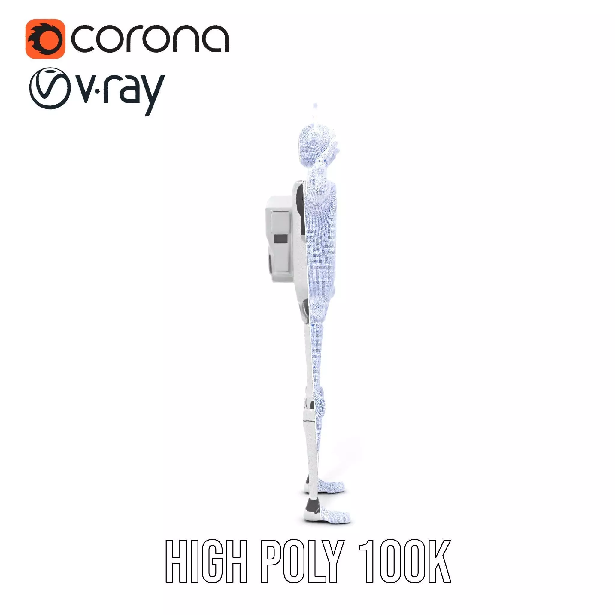 Smiling Robot with Screen model pack Low-poly 3D model_34