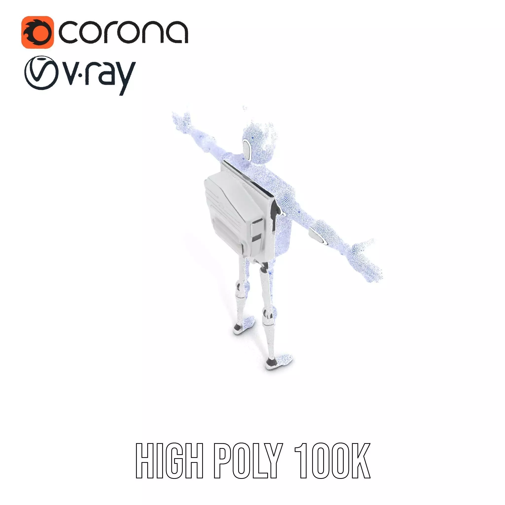 Smiling Robot with Screen model pack Low-poly 3D model_33