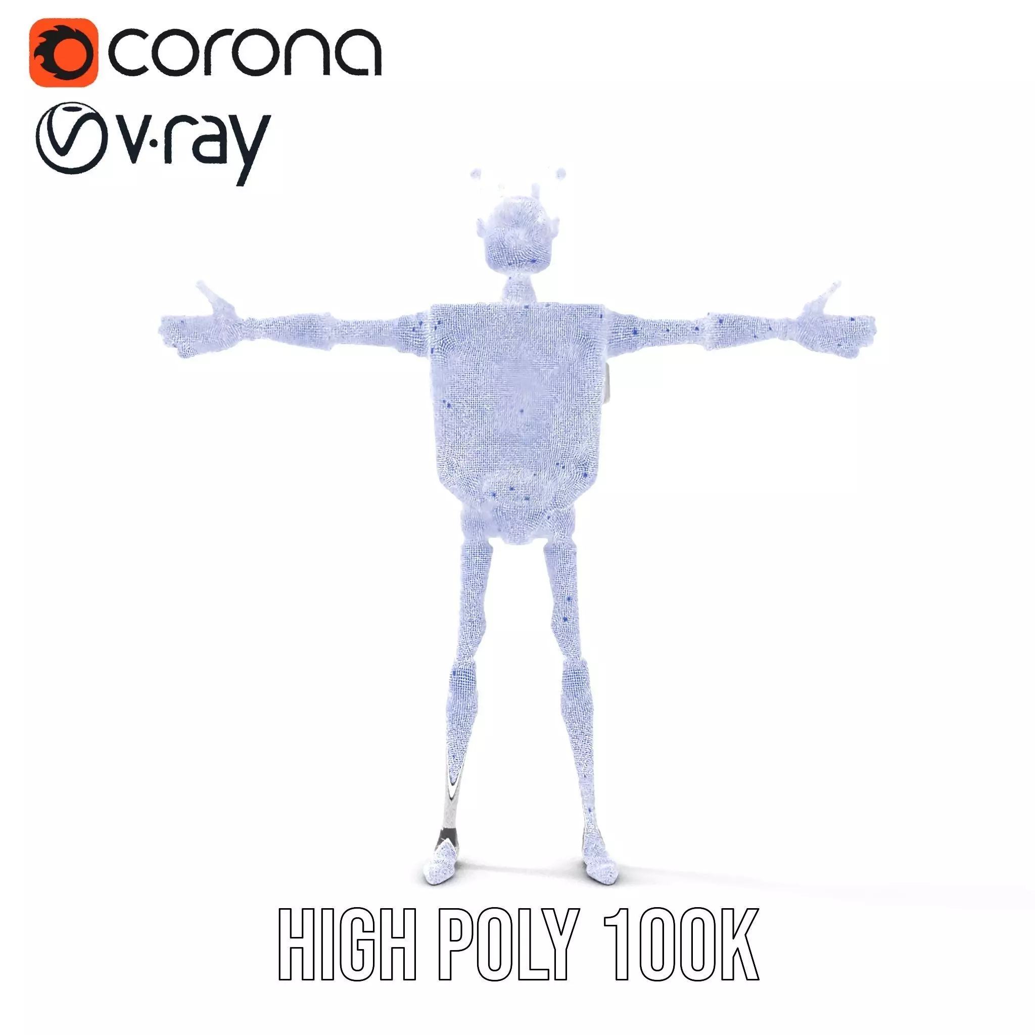 Smiling Robot with Screen model pack Low-poly 3D model_32