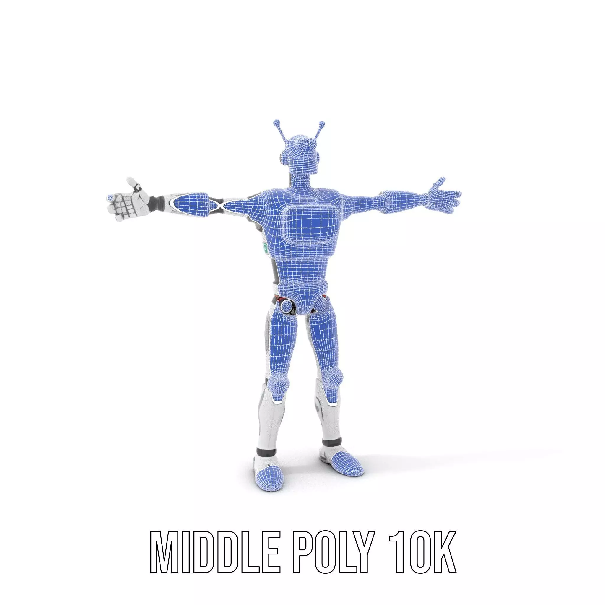 Retro Robot Character Model Pack Low-poly 3D model_27