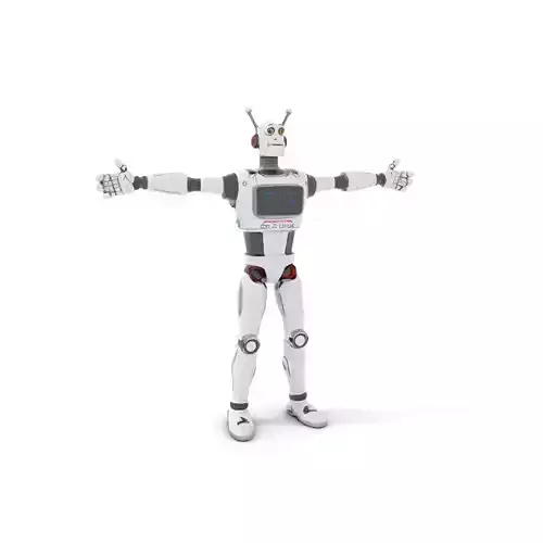 Retro Robot Character Model Pack Low-poly 3D model