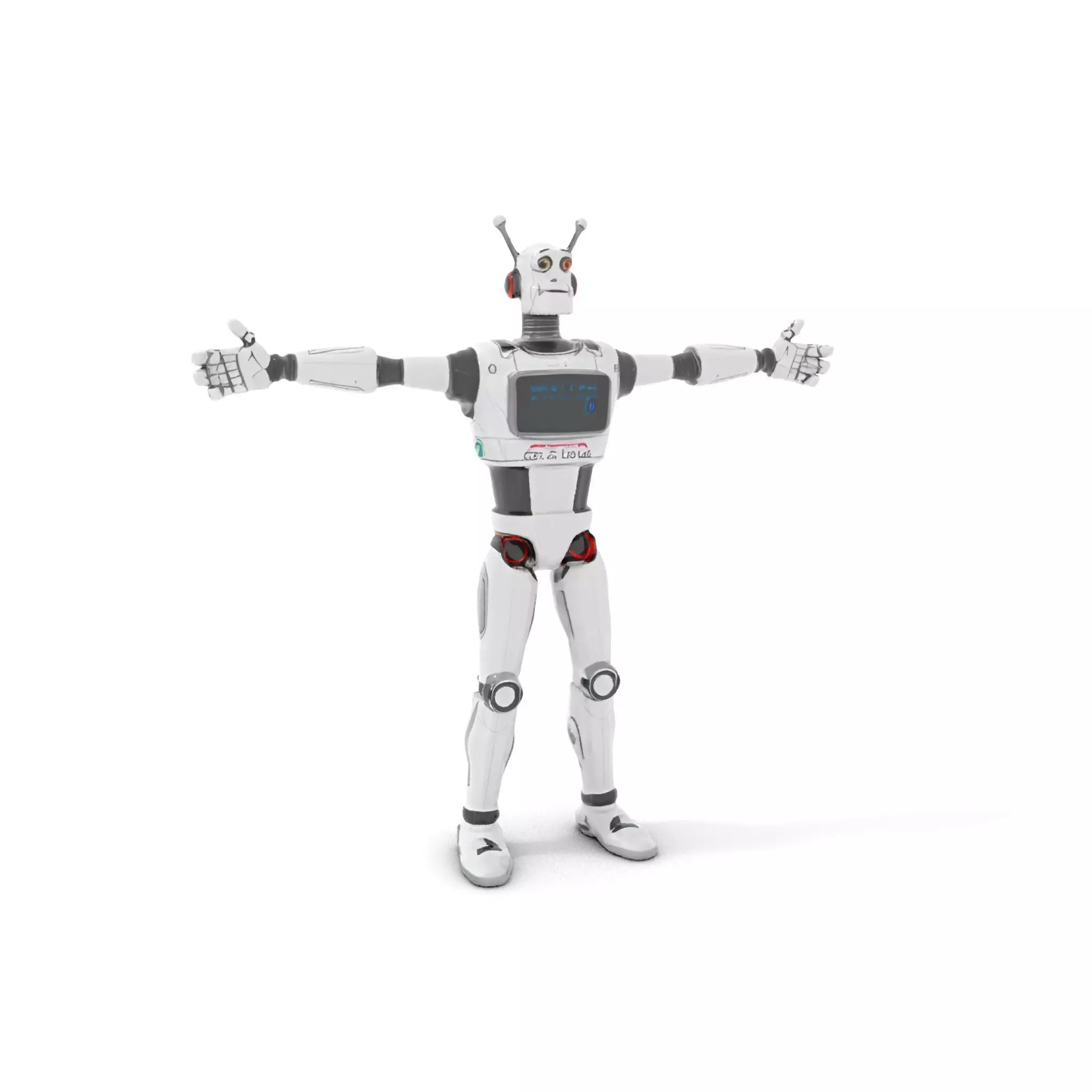 Retro Robot Character Model Pack Low-poly 3D model_0