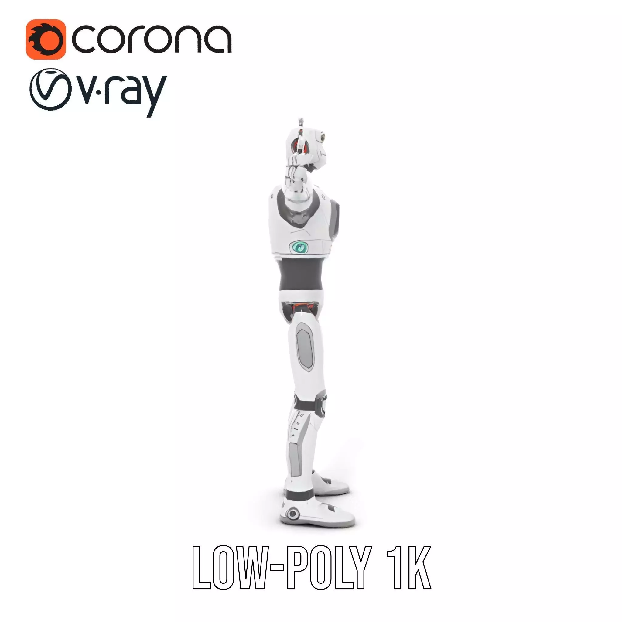 Retro Robot Character Model Pack Low-poly 3D model_22