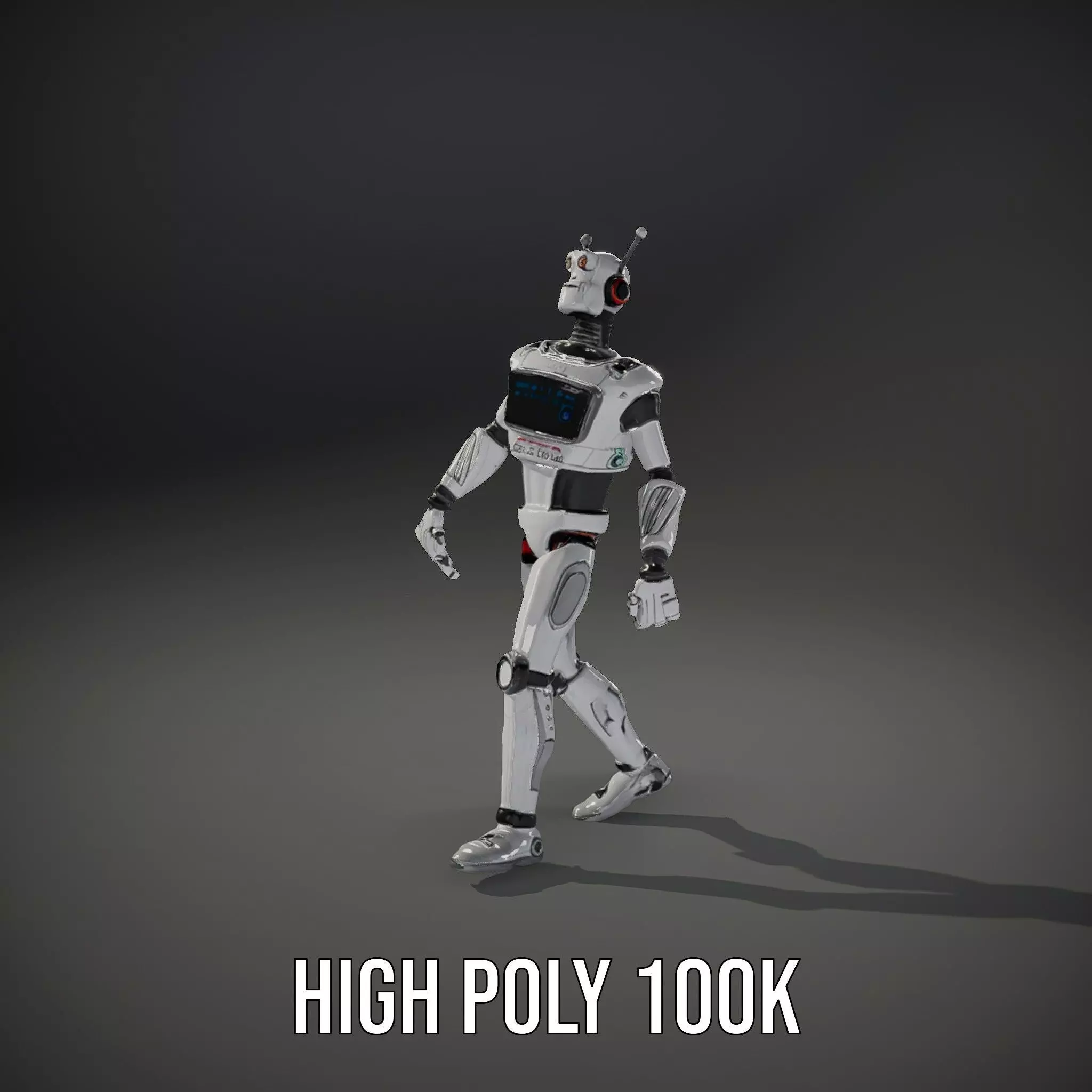 Retro Robot Character Model Pack Low-poly 3D model_26