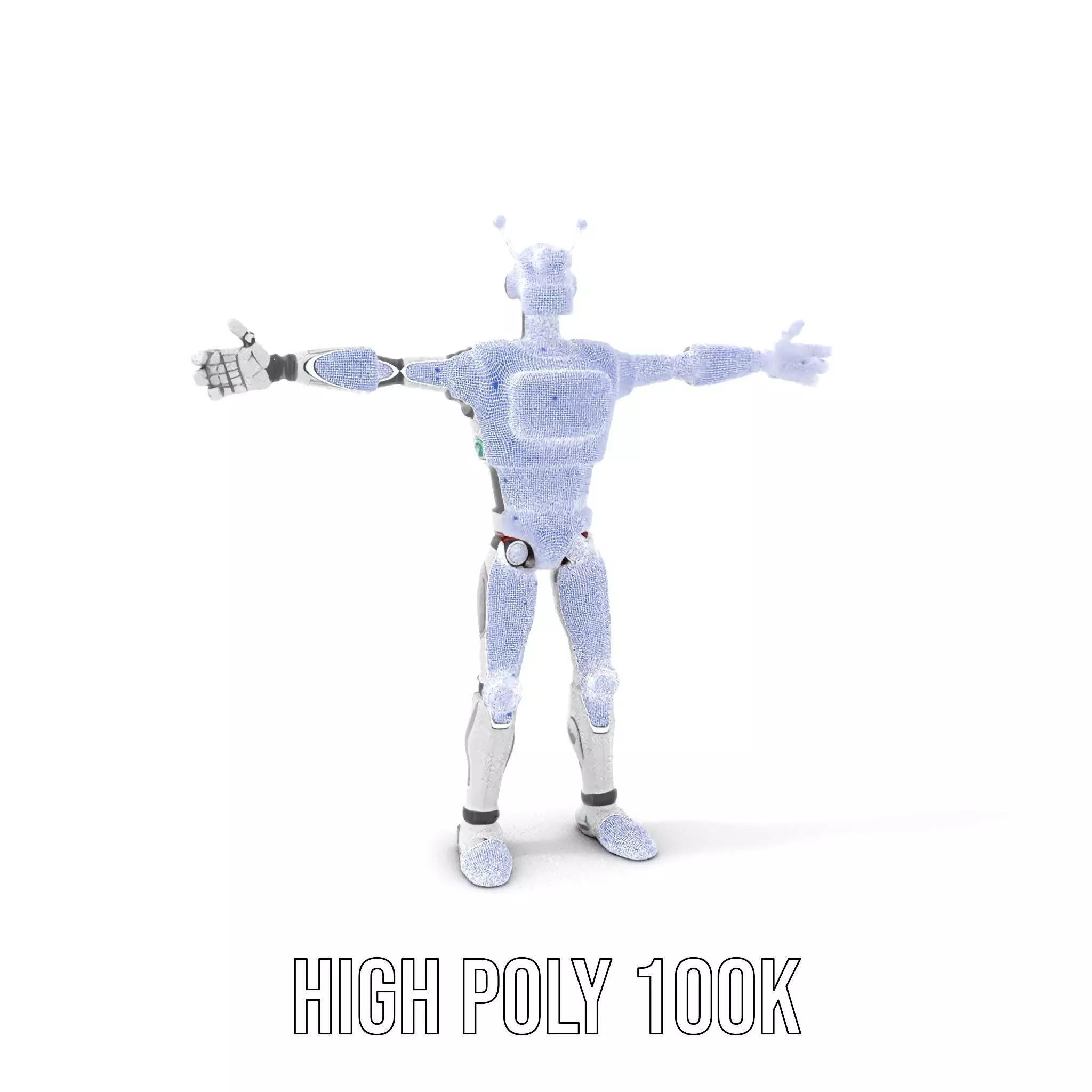Retro Robot Character Model Pack Low-poly 3D model_4