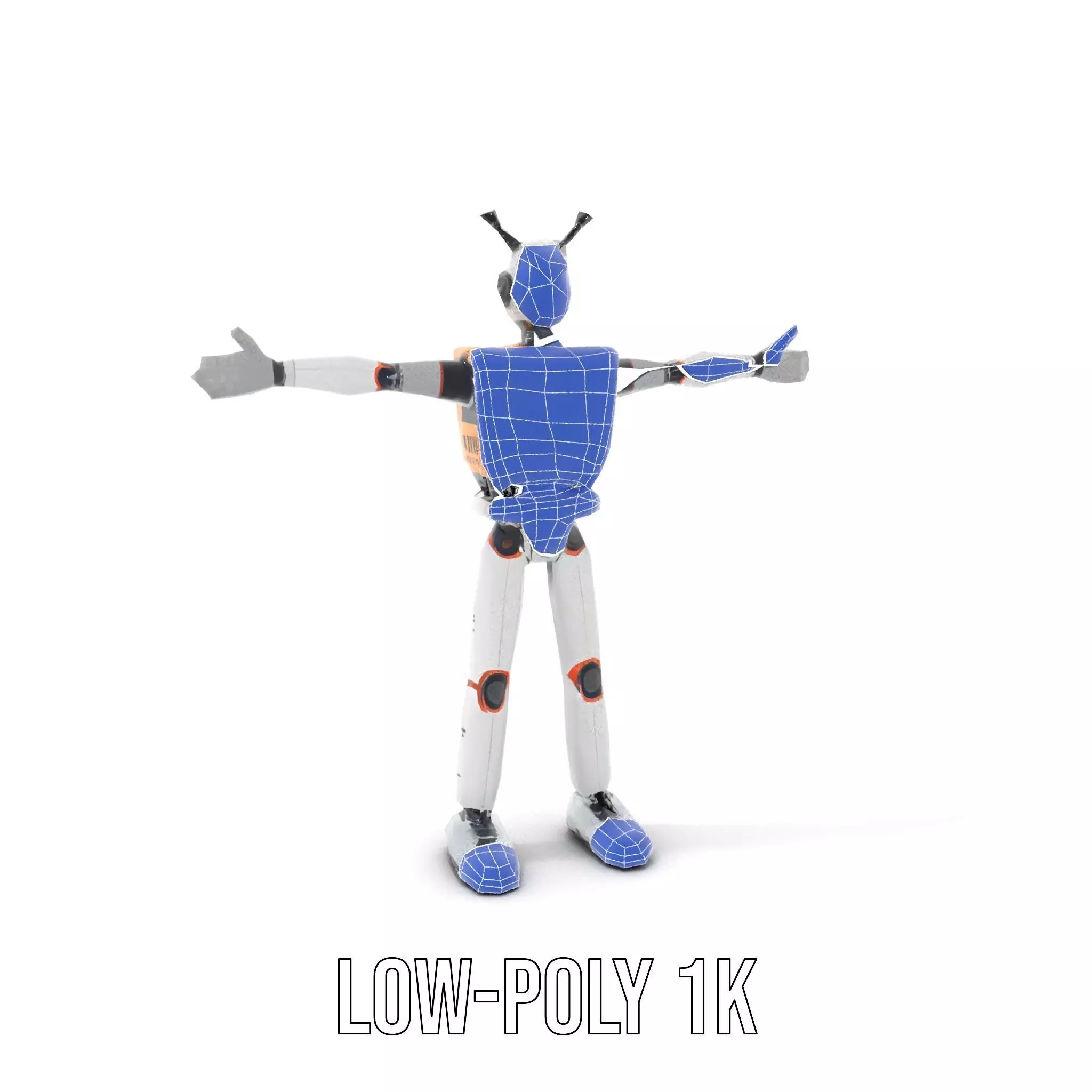 Retro Robot Character Model Pack Low-poly 3D model_24