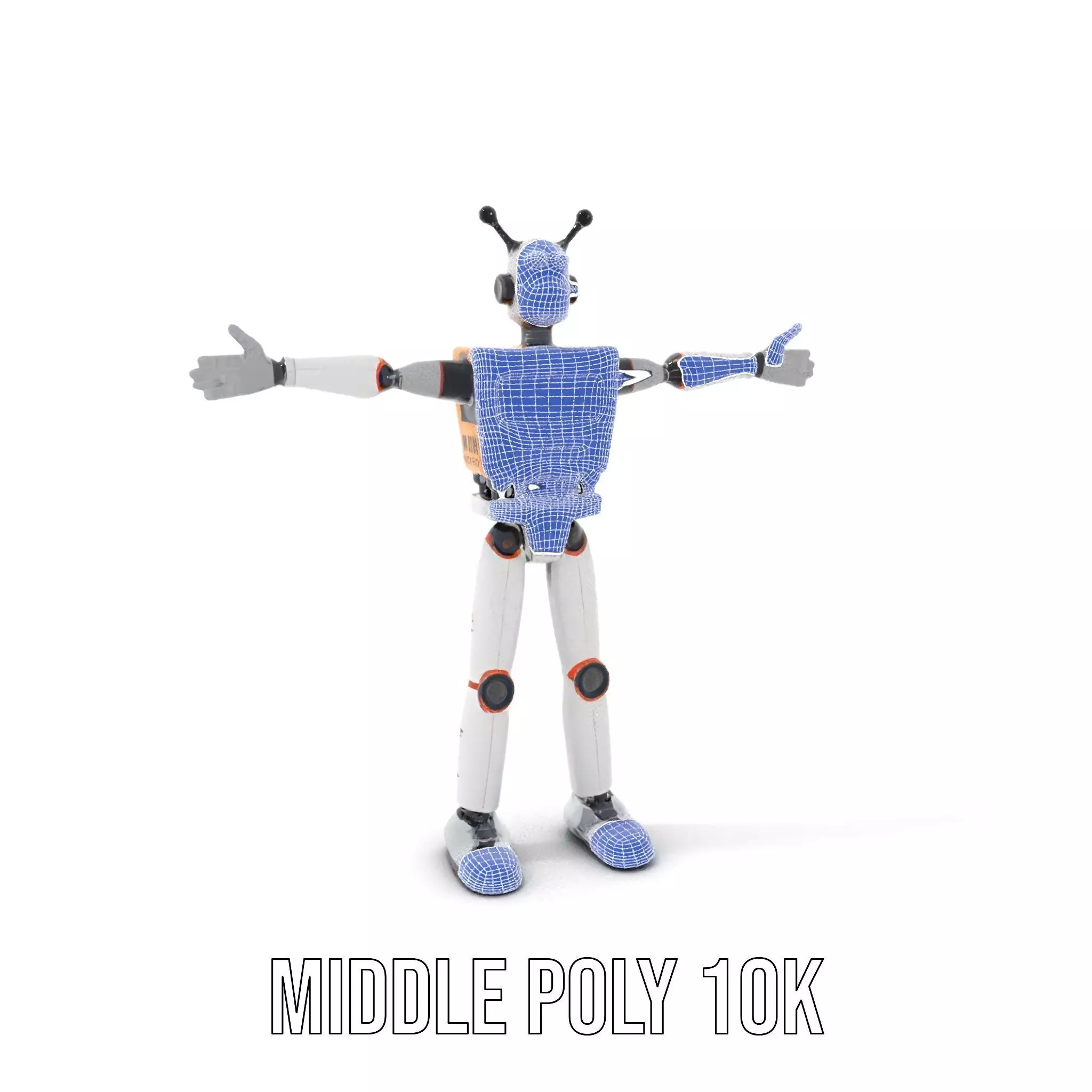 Retro Robot Character Model Pack Low-poly 3D model_23