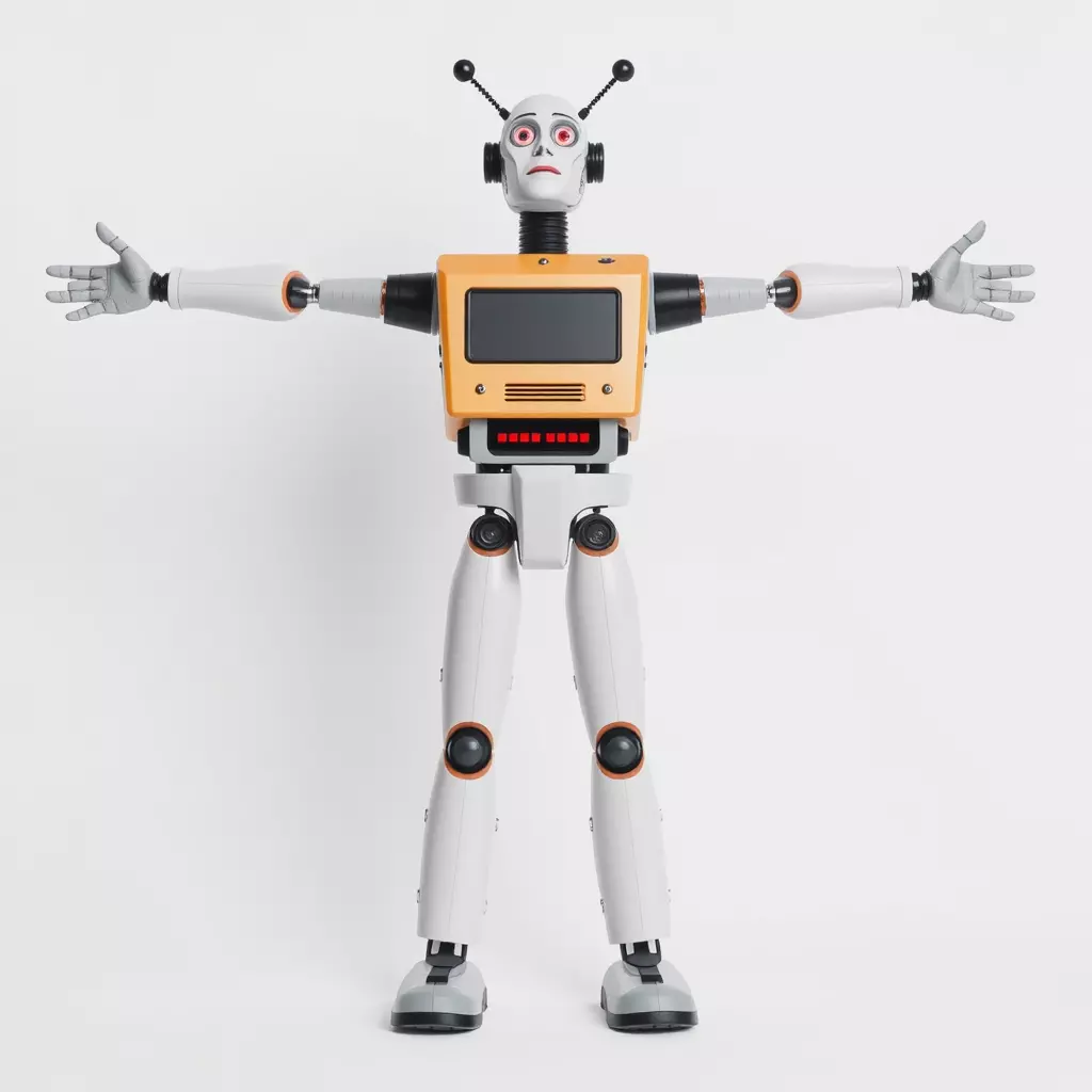 Retro Robot Character Model Pack Low-poly 3D model_2