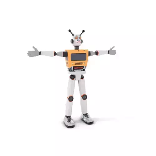 Retro Robot Character Model Pack Low-poly 3D model