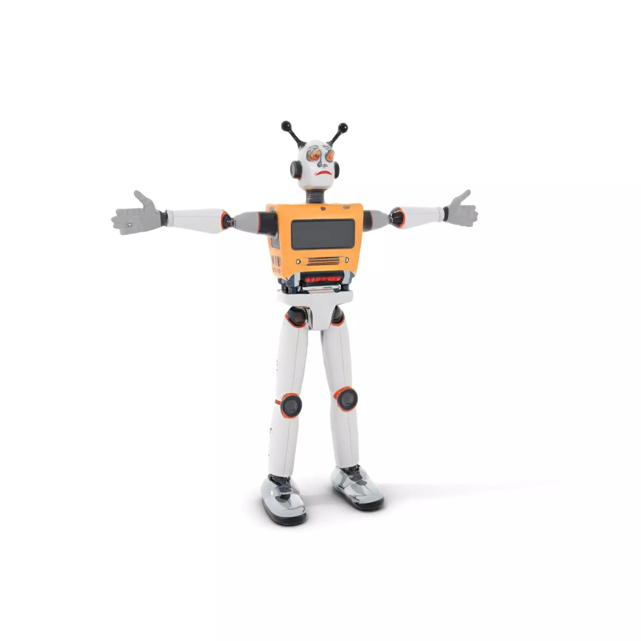 Retro Robot Character Model Pack Low-poly 3D model_0