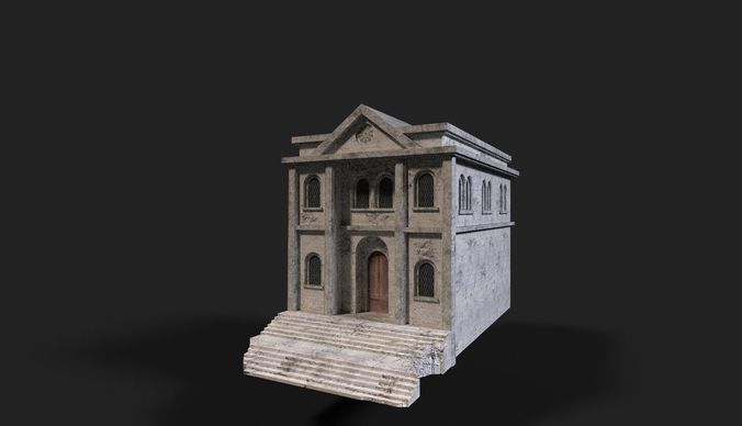 Medieval ruin Low-poly 3D model