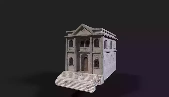 Medieval ruin Low-poly 3D model