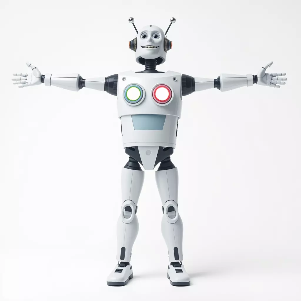 Retro Futuristic Robot Model Pack Low-poly 3D model_2