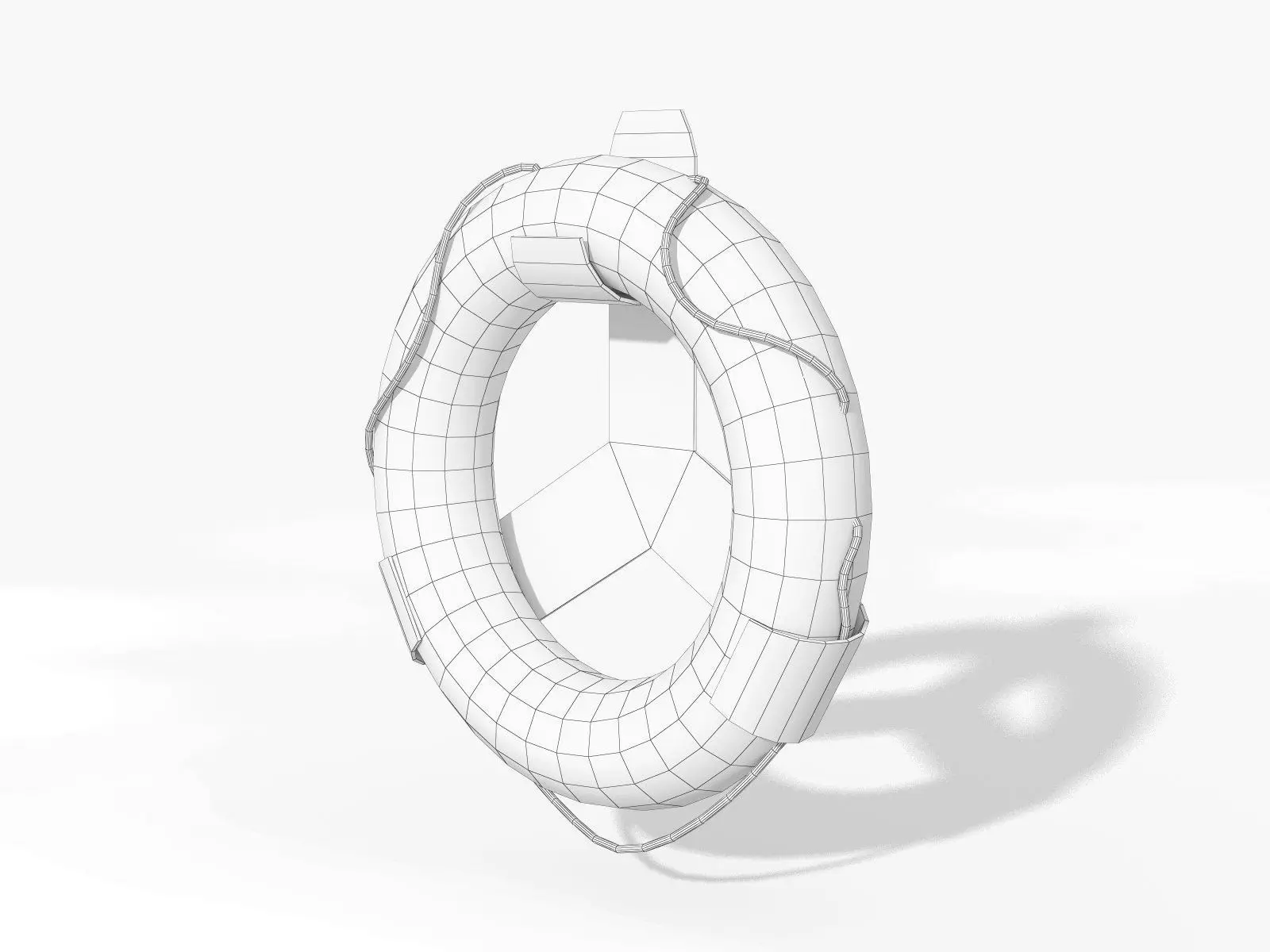Lifebuoy Low-Poly Low-poly 3D model_5