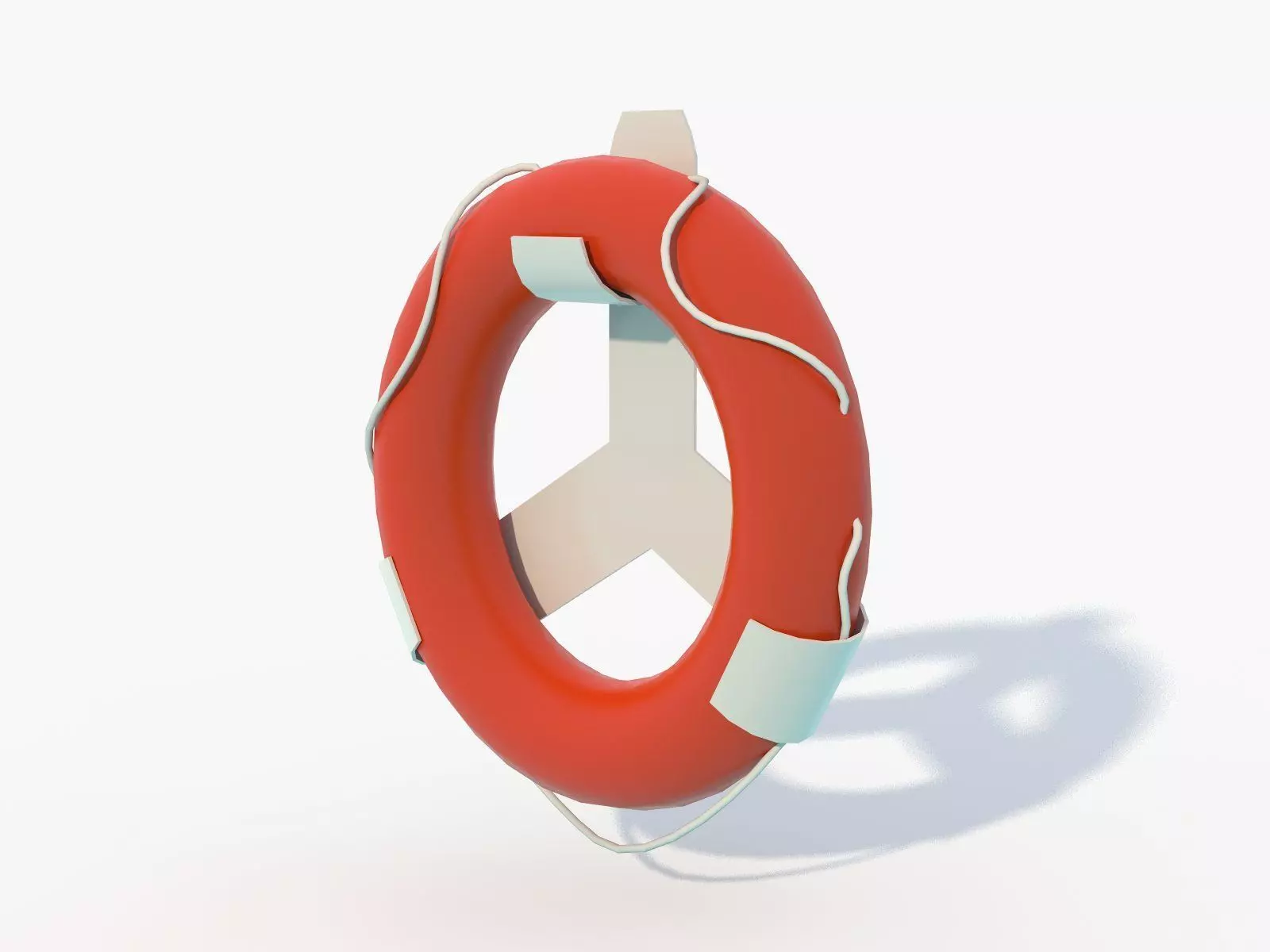 Lifebuoy Low-Poly Low-poly 3D model_1