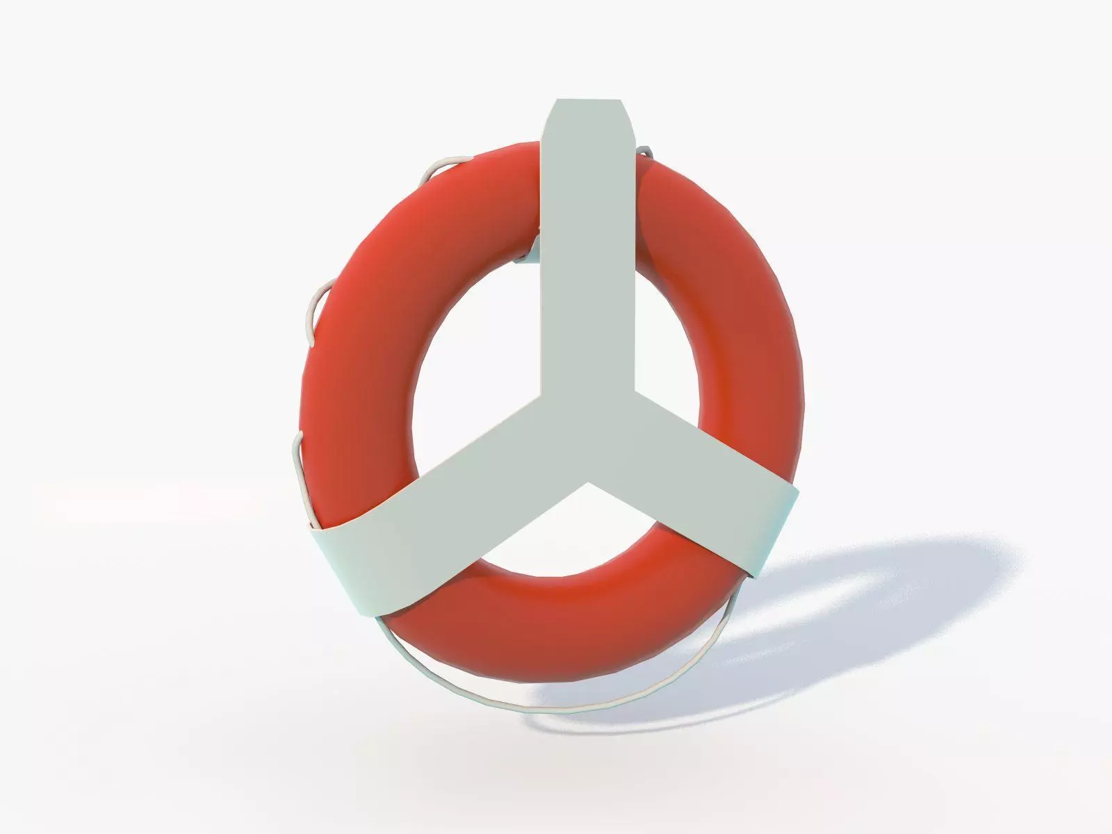 Lifebuoy Low-Poly Low-poly 3D model_2