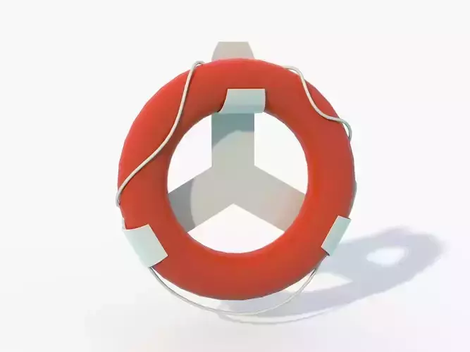Lifebuoy Low-Poly Low-poly 3D model