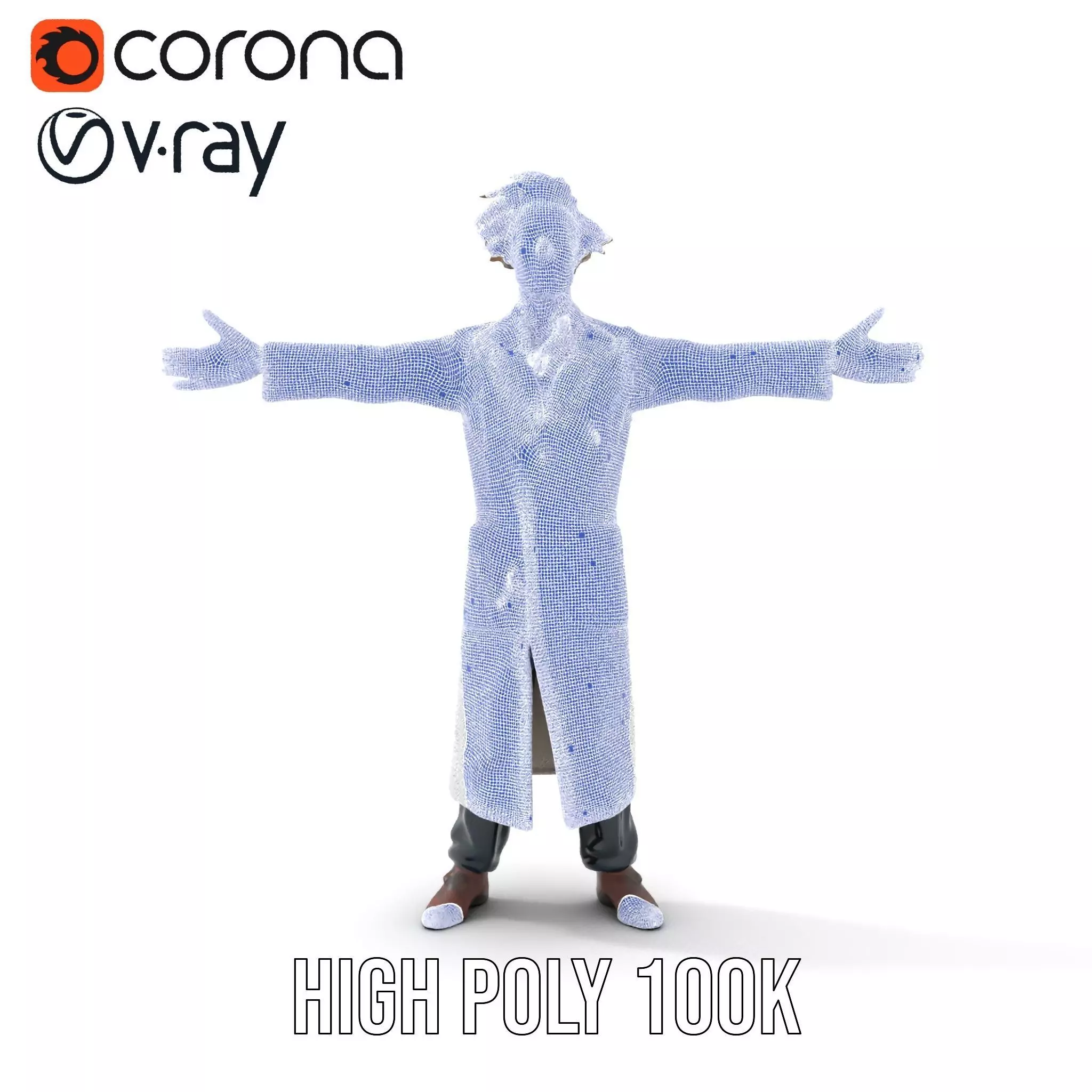 Mad Scientist Character Model Pack Low-poly 3D model_31