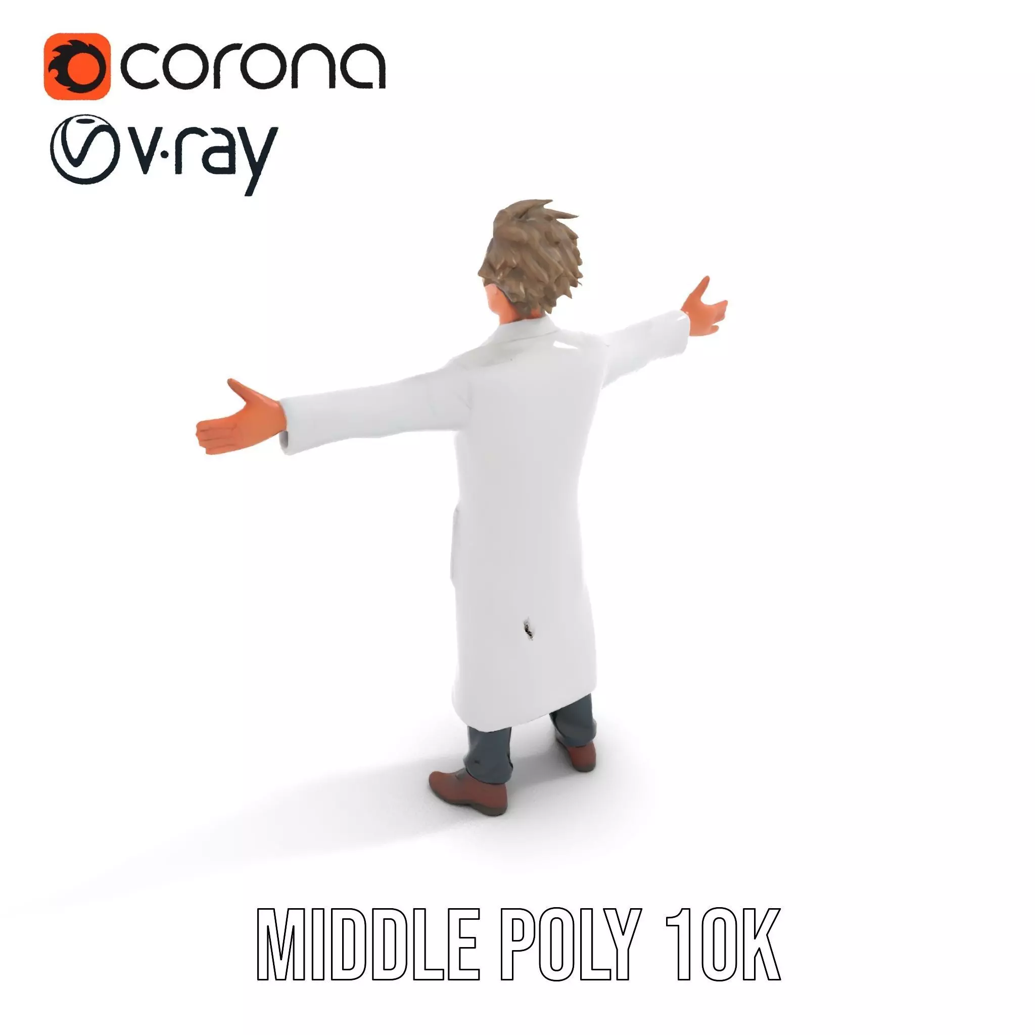 Mad Scientist Character Model Pack Low-poly 3D model_14