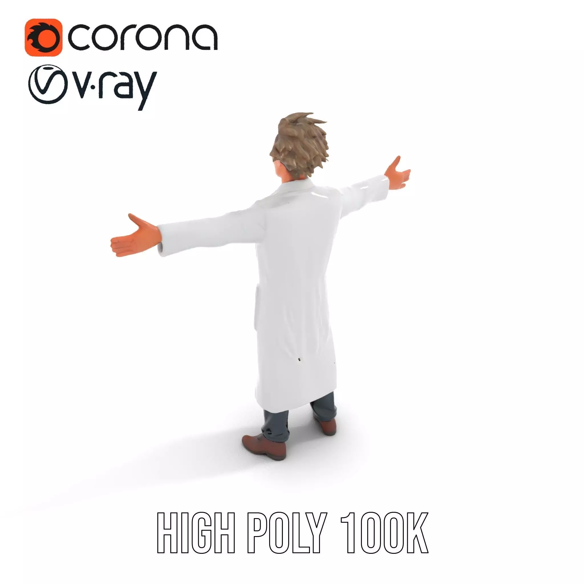 Mad Scientist Character Model Pack Low-poly 3D model_19