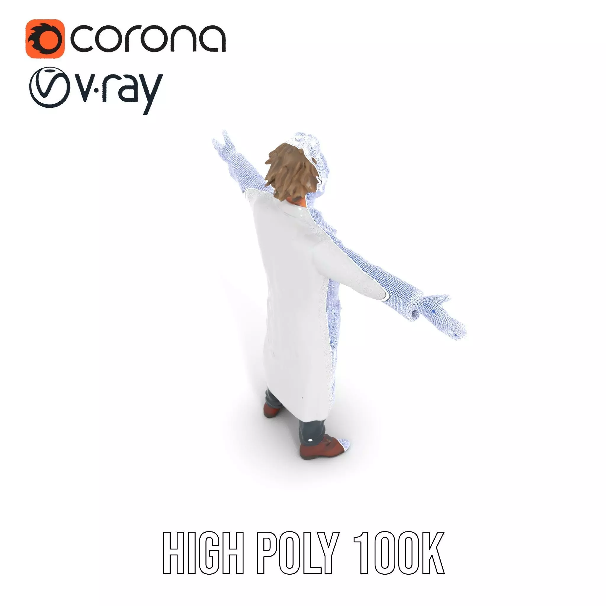 Mad Scientist Character Model Pack Low-poly 3D model_32