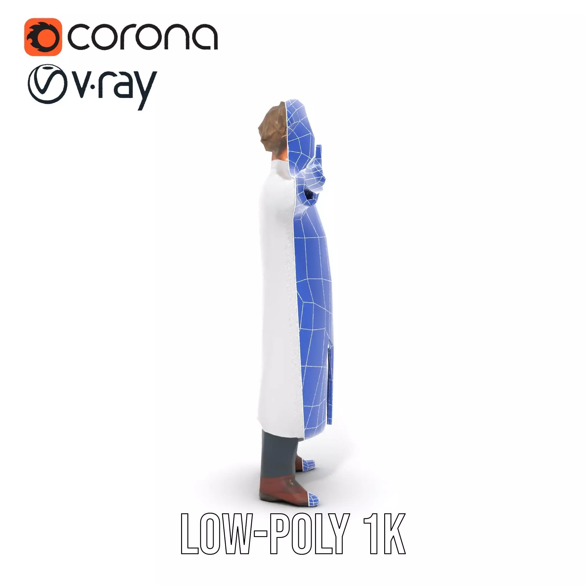 Mad Scientist Character Model Pack Low-poly 3D model_24