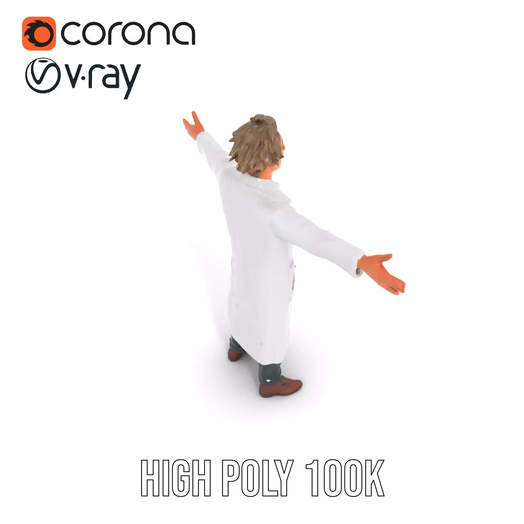 Mad Scientist Character Model Pack Low-poly 3D model_22