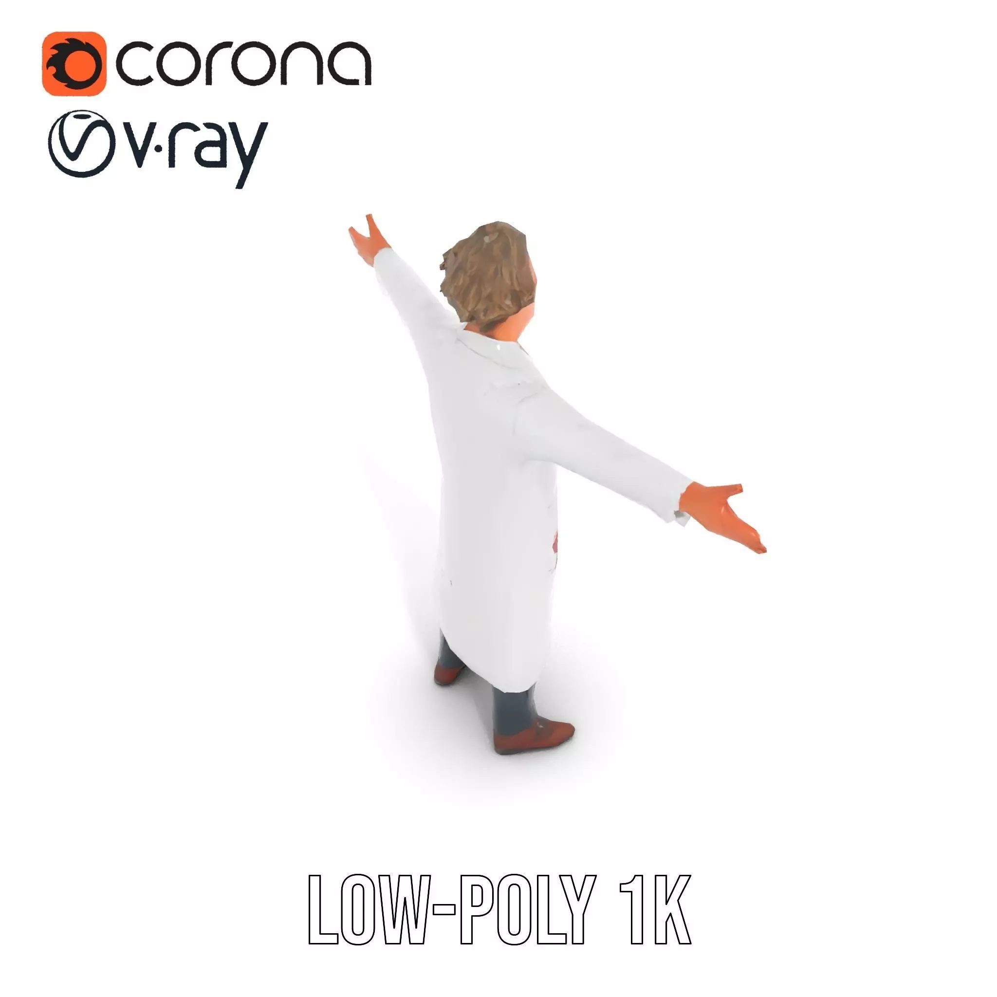 Mad Scientist Character Model Pack Low-poly 3D model_21
