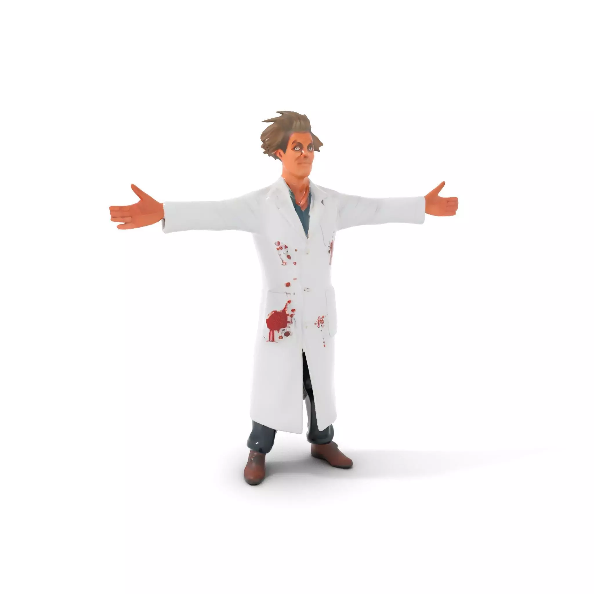 Mad Scientist Character Model Pack Low-poly 3D model_6